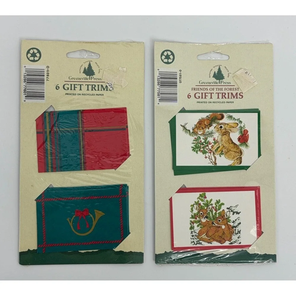 Greeneville Press Gift Trims Lot of 11 Christmas Tags Friends of the Forest